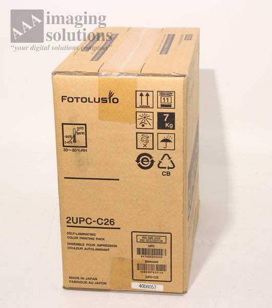 DNP Fotolusio 2UPC-C26 for UP-CR20L printer - media kit is 2 rolls
