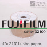 Fujifilm Frontier-S DX100 Lustre, 4" x 213' Quality Dry Photo Paper - 2 ROLLS