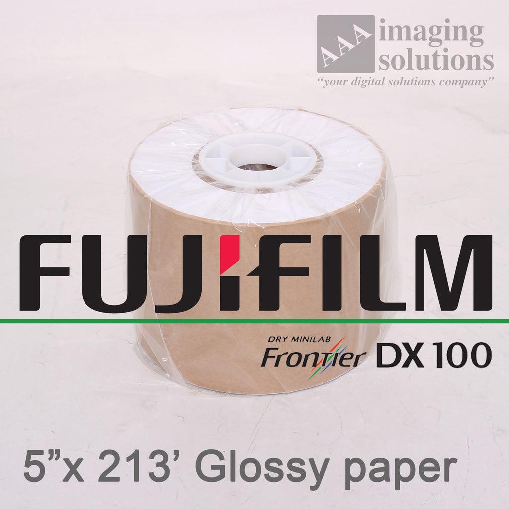 Fujifilm Frontier-S DX100 Glossy, 5" x 213' Quality Dry Photo Paper - 2 ROLLS