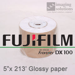 Fujifilm Frontier-S DX100 Glossy, 5" x 213' Quality Dry Photo Paper - 2 ROLLS