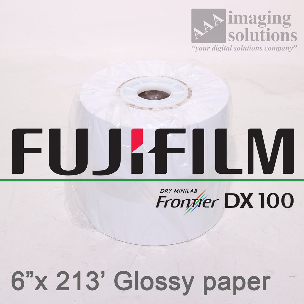 Fujifilm Frontier-S DX100 Glossy, 6" x 213' Quality Dry Photo Paper - 2 ROLLS