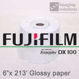 Fujifilm Frontier-S DX100 Glossy, 6" x 213' Quality Dry Photo Paper - 2 ROLLS