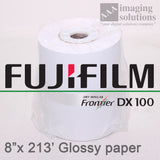 Fujifilm Frontier-S DX100 Glossy, 8" x 213' Quality Dry Photo Paper - 2 ROLLS