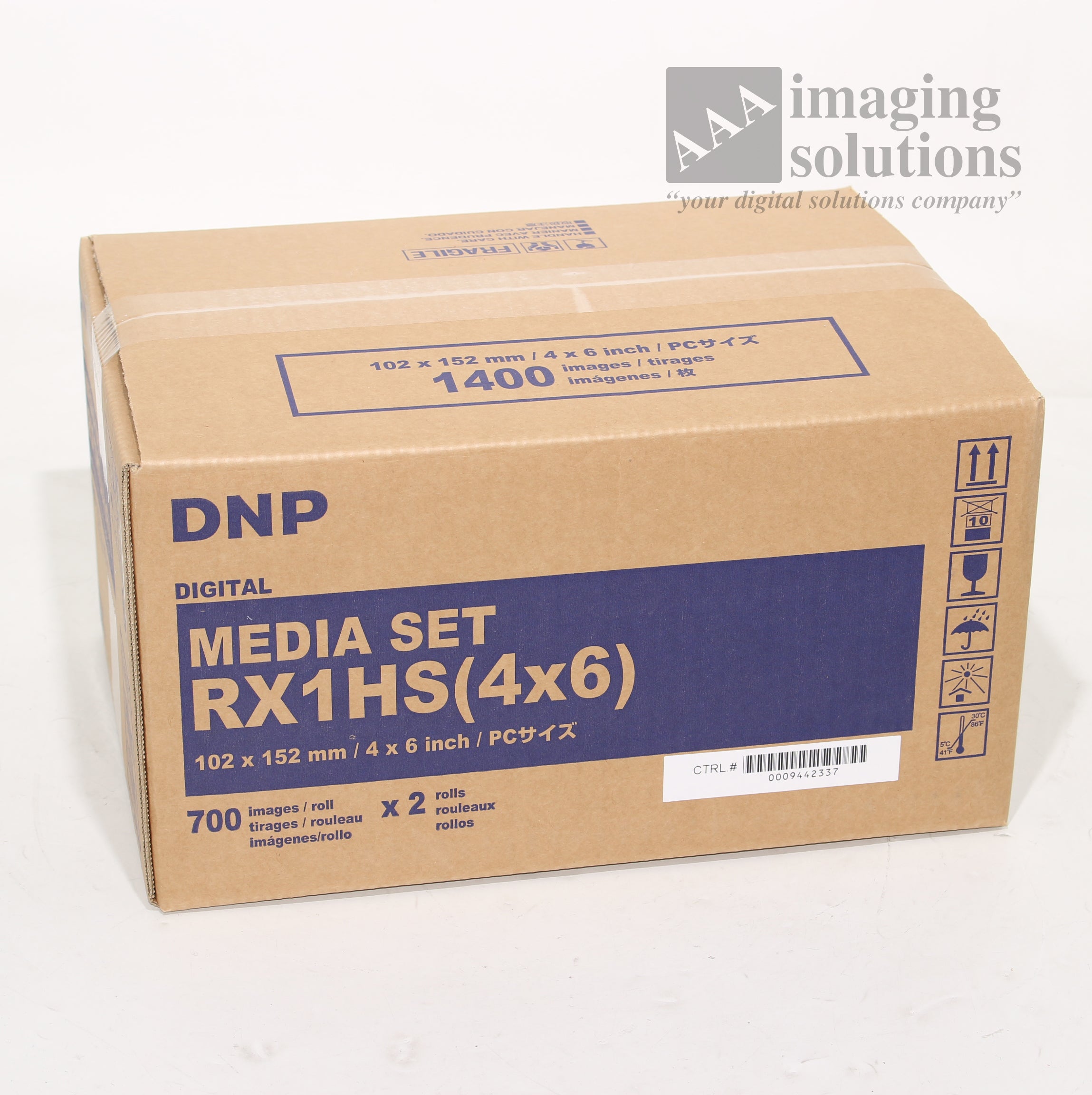 DNP RX1HS (4"x6") Media Set for Dye Sub printer RX1 2 pack for 1400 4x6 photos