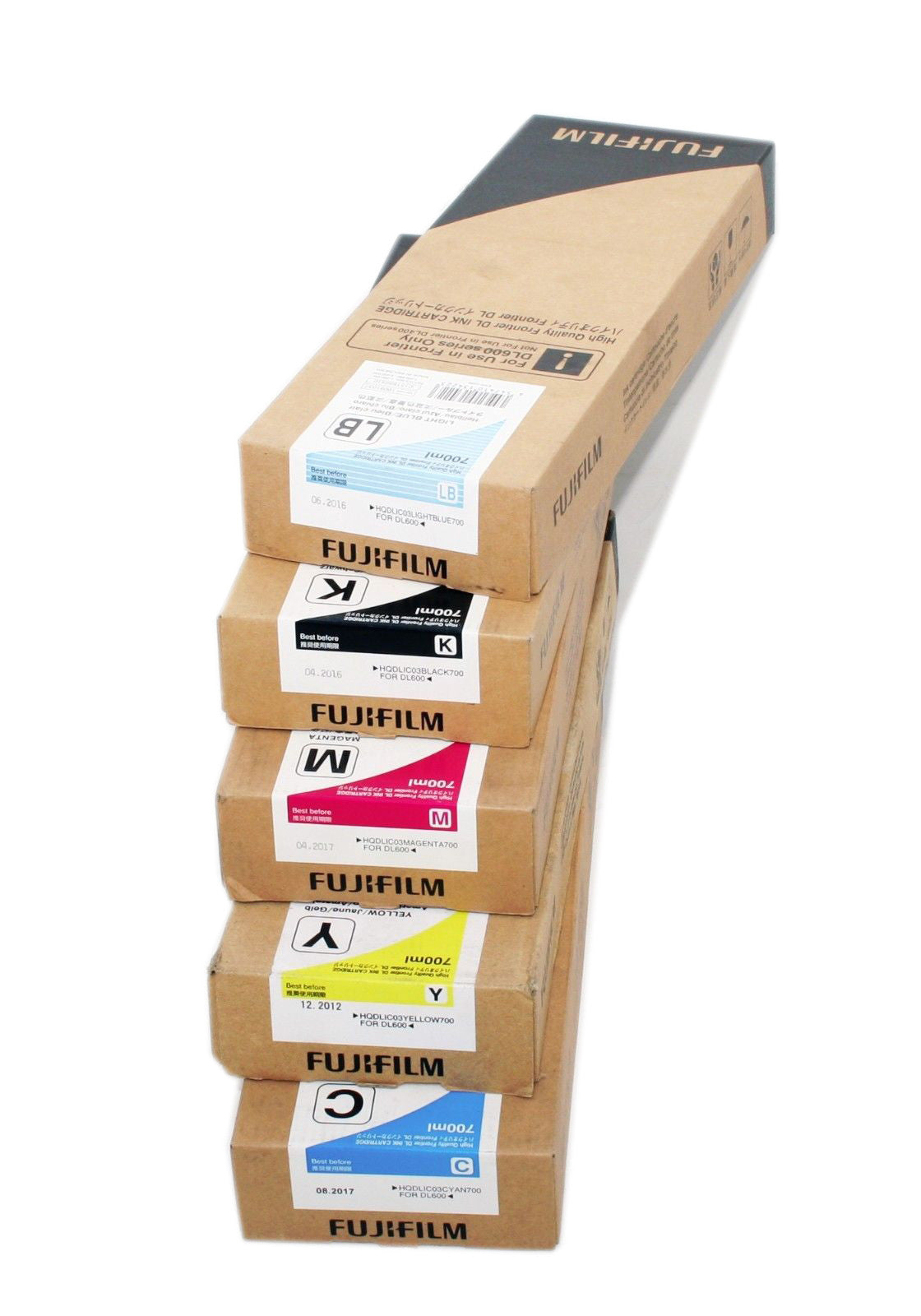 FujiFilm DL600 Ink Cartridges - 700ml for Frontier DL600 (Set of 5) "NEW"