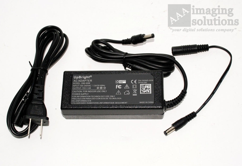 UpBright AC Power Adapter Output:15V~4A P/N:D68-60W for Pakon, Nexlab Kodak F135